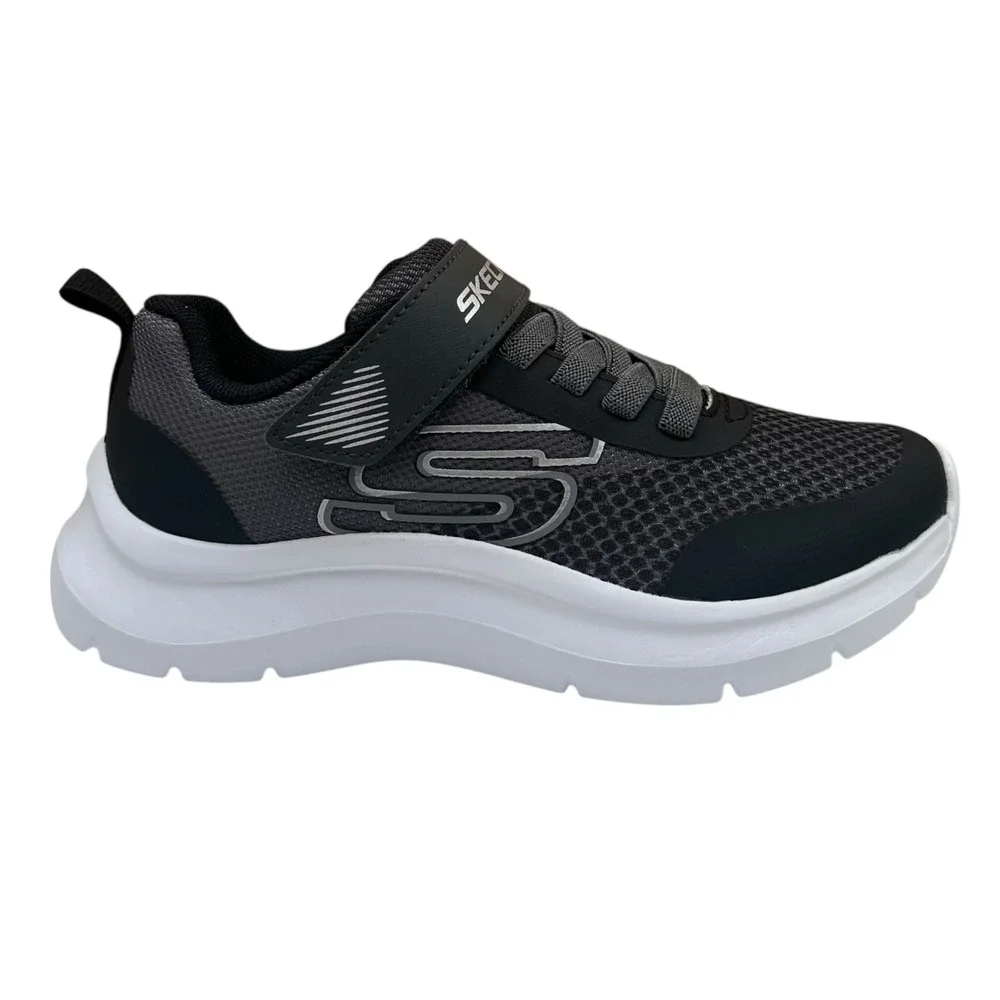 Skechers Squad Little Boys Slip-on Sneakers Size 13 Gray Charcoal Black Shoes
